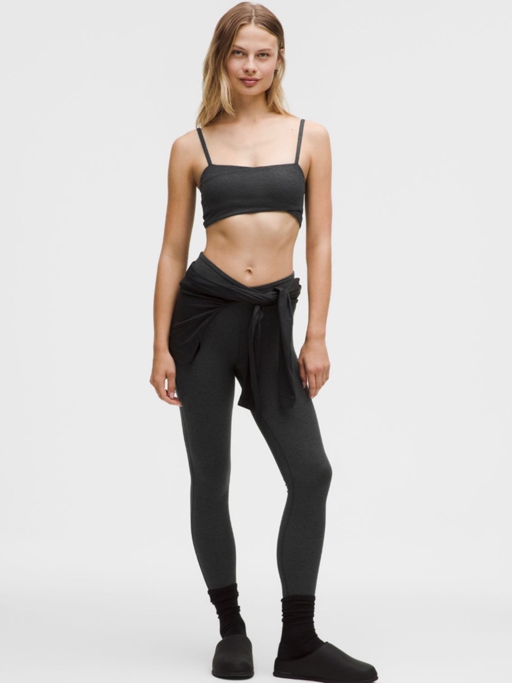 NWT Lululemon Softy Suedey Cross-Waist Tight 25" Black Size 4